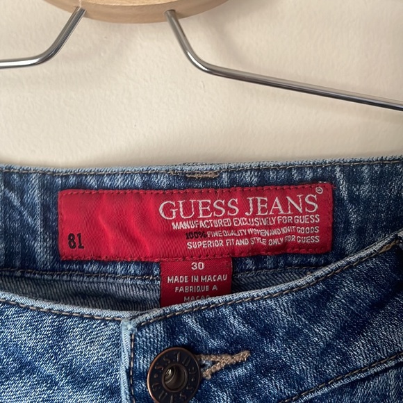 Guess capris y2k vintage size 30 jeans 2023 trend 2000s retro blue - Picture 2 of 5